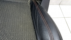 Driver's seat Jeep Compass 19-21 with airbag, mechanical, combined black leather with red stitching, Trailhawk, dry-cleanable, scratches, dented, rusty at the bottom