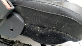 Driver's seat Jeep Compass 19-21 with airbag, mechanical, combined black leather with red stitching, Trailhawk, dry-cleanable, scratches, dented, rusty at the bottom