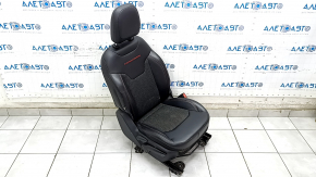 Jeep Compass 19-21 passenger seat with airbag, mechanical, combined black leather with red stitching, Trailhawk, dry cleanable, wrinkled