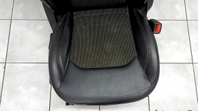 Jeep Compass 19-21 passenger seat with airbag, mechanical, combined black leather with red stitching, Trailhawk, dry cleanable, wrinkled
