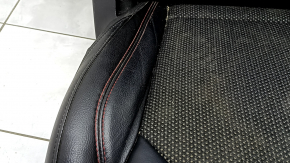 Jeep Compass 19-21 passenger seat with airbag, mechanical, combined black leather with red stitching, Trailhawk, dry cleanable, wrinkled