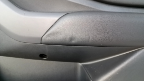 Door trim card front right VW Jetta 19- black with black insert leather, armrest leather, molding gray type 2, scratches, dents, abrasions
