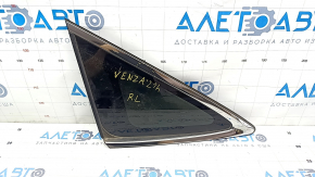 Window blind glass rear left Toyota Venza 21 - chrome, broken guides, scratches