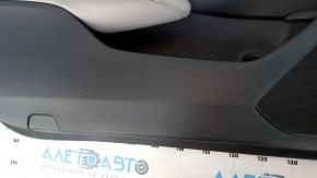 Door trim card front left Honda Accord 18-22 black with gray insert leather, wood insert, dent, scuffs, for cleaning