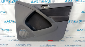 Door trim card front right VW Tiguan 09-17 black, with black insert cloth, armrest cloth, scuffs