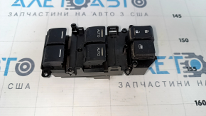 Front left window lift control Honda Accord 13-17 black, 2 buttons, auto, with backlight