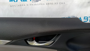 Door trim card front left Honda Civic X FC 16-21 4d cloth black with gray insert, dent, scuffs, abrasions