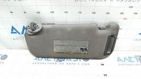 Right visor Toyota Venza 21 - gray, without hook, for dry cleaning, soot
