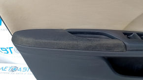 Door trim card front left Honda Civic X FC 16-21 4d cloth black with beige insert plastic, scuffs, dry cleaning, dents