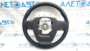 Naked steering wheel Toyota Venza 21 - black leather without heating, with steering wheel computer, scratches