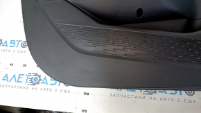 Door trim card front left VW Jetta 19- black with black insert leather, armrest leather, molding gray, scuff, abrasions, bump