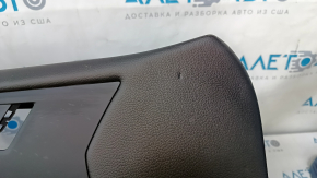 Door trim card front left VW Jetta 19- black with black insert leather, armrest leather, molding gray, scuff, abrasions, bump