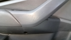 Door trim card front left VW Jetta 19- black with black insert leather, armrest leather, molding gray, scratches