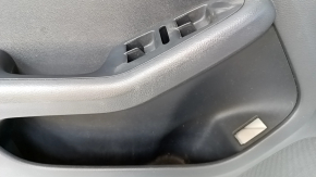 Door trim card front left VW Jetta 11-18 USA black with black insert plastic, armrest leather, molding black structure, scuffs, scratches