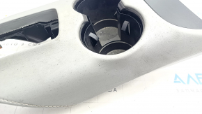 Center console trim with cup holders Toyota Venza 21 - leather, gray, dry-cleanable