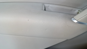 Door trim card front left VW Passat b8 16-19 USA gray, with gray insert plastic, armrest leather, molding gray gloss, scratches, dents, scuffs, pokes, broken fasteners