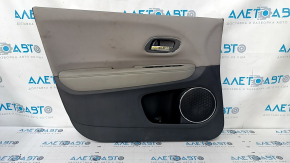 Door trim card front left Honda HR-V 16-22 black with gray insert cloth, armrest leather gray, scratches, abrasions, for cleaning