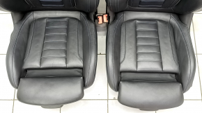 Complete set of seats BMW 3 G20 19-22 with airbag, electric, memory, M Sport, black leather with blue stitching, scratches, dents, rear row for cleaning