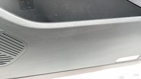 Door trim card front right Toyota Venza 21- LE, XLE leather, black-gray, scratches, for cleaning