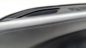 Door trim card front left Toyota Venza 21- LE, XLE leather, black-gray, scratches, tear, needs cleaning