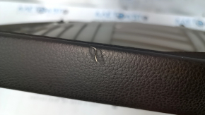 Door trim card front left VW Passat b8 16-19 USA gray, with gray insert plastic, armrest leather, molding gray gloss, scratches, dents, scuffs, pokes