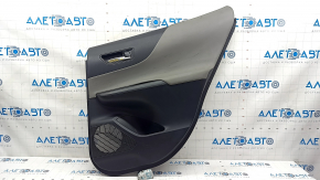 Door trim card rear right Toyota Venza 21- LE, XLE leather, black-gray, scratches, for cleaning