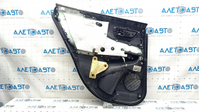 Door trim card rear right Toyota Venza 21- LE, XLE leather, black-gray, scratches, for cleaning