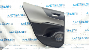 Door trim card rear left Toyota Venza 21- LE, XLE leather, black-gray, scratches, for cleaning
