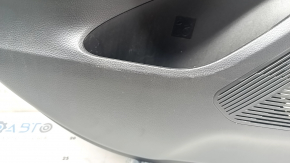 Door trim card rear left Toyota Venza 21- LE, XLE leather, black-gray, scratches, for cleaning