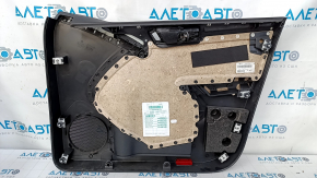 Door trim card front left VW Tiguan 09-17 black with black insert cloth, armrest cloth, dents, bumps, scratches