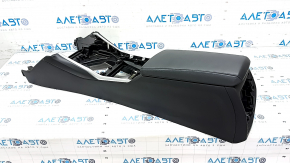 Console central armrest BMW 3 G20 19-22 leather black with blue stitching, scratches