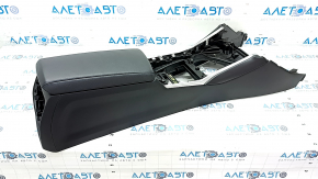 Console central armrest BMW 3 G20 19-22 leather black with blue stitching, scratches