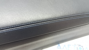 Console central armrest BMW 3 G20 19-22 leather black with blue stitching, scratches