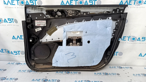 Door trim card front left Ford Fusion mk5 13-16 black with black insert leather, armrest leather, molding under the tree, scratch, scuff, abrasions