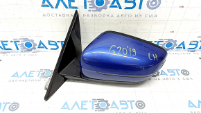 Left side mirror BMW 3 G20 19-9 pins, turn signal, heated, auto-dimming, BSM, camera, Shadow-Line, blue, worn