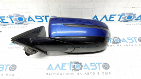 Left side mirror BMW 3 G20 19-9 pins, turn signal, heated, auto-dimming, BSM, camera, Shadow-Line, blue, worn