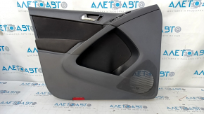 Door trim card front left VW Tiguan 09-17 black with black insert cloth, armrest cloth, bumps, scuffs, for cleaning