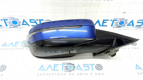 Side mirror right BMW 3 G20 19-9 pins, turn signal, heating, BSM, camera, Shadow-Line, blue