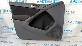 Door trim card front left VW Tiguan 09-17 black with black insert cloth, armrest cloth, bumps, abrasions, scratches