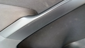 Door trim card front left VW Tiguan 09-17 black with black insert cloth, armrest cloth, bumps, abrasions, scratches