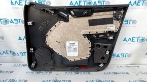 Door trim card front left VW Tiguan 09-17 black with black insert cloth, armrest cloth, bumps, abrasions, scratches