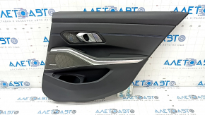 Door trim card rear right BMW 3 G20 19- leather black with blue stitching without curtain, Harman Kardon, scratches