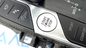 Gear shifter assembly BMW 3 G20 19-22 with handle and buttons for 360 cameras, worn button, glass defect