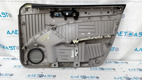 Door trim card front left VW Passat b7 12-15 USA gray, gray insert, leather armrest, scratches, dents, abrasions, broken fastener