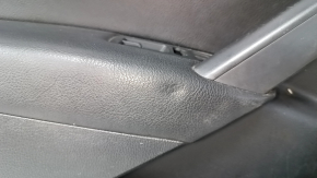 Door trim card front left VW Passat b7 12-15 USA black with black insert leather, armrest leather, molding gray gloss, dents, bumps, broken crepe, scratches