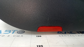 Door trim card front left VW Passat b7 12-15 USA black with black insert leather, armrest leather, molding gray gloss, dents, bumps, broken crepe, scratches