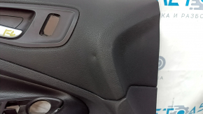 Door trim card front left Ford Escape MK3 17-19 rest, black, chrome handle, scratches, abrasions, dents, bumps