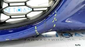 Front bumper complete BMW 3 G20 19-22 for parking sensors and PMA, with wiring, fasteners and fog lights, M Sport, blue, torn, scratches, dented, crack in grille