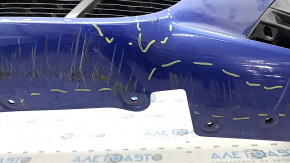Front bumper complete BMW 3 G20 19-22 for parking sensors and PMA, with wiring, fasteners and fog lights, M Sport, blue, torn, scratches, dented, crack in grille