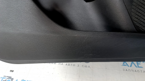 Door trim card front left Ford Fusion mk5 13-16 black with black insert cloth, armrest leather, molding gray gloss, red stitching, scratches, abrasions, dents, pokes